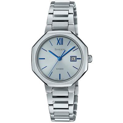 Женские часы SHEEN SHS-4529D-7AJF [модель SHEEN Solar Sapphire] серебристые, из нержавеющей стали, аналоговые