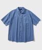 WV PROJECT Cool Summer Stripe Pigment Short Sleeve Shirt Blue Mjss7787
