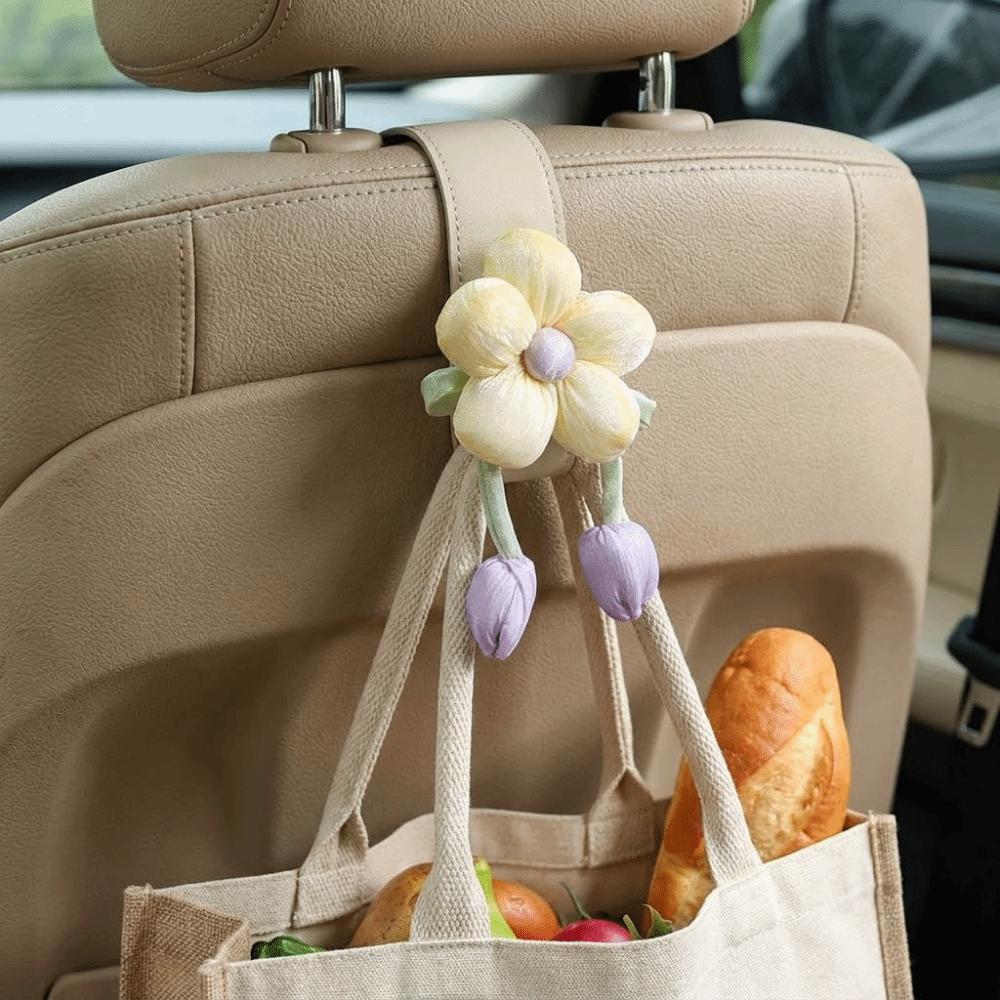 Leather Car Back Seat Hooks Portable Automotive Storage Hanger Car Hanging Hook Family Car
