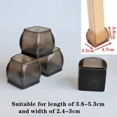 4pcs Upgraded silicone chair legs floor protectors Non-Slip Feet Pads For furniture Table Legs Sock Cover Felt Floor Protection