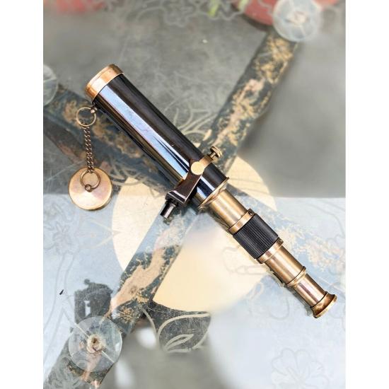 Старинный штативный латунный телескоп с регулируемой подставкой для штатива - настольный латунный телескоп с антикварной отделкой, подарок для папы, подарок на День святого Валентина