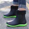 Мужские резиновые сапоги, водонепроницаемые резиновые туфли, женские плоские галоши, резиновые черные ботильоны, обувь для рыбалки, мужские Botas