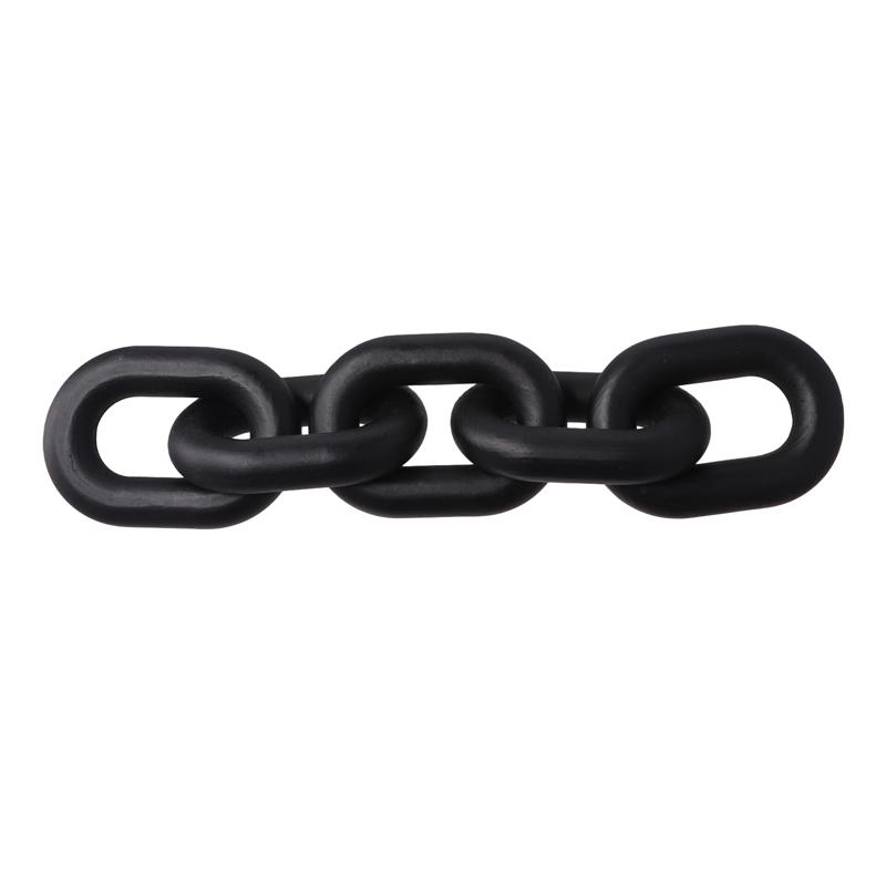 1PC Farmhouse Decorative Pendant Table Farmhouse Wooden Ornament 5-Link Chain Wooden Chain Decoration Hand Carved 33x8x2cm