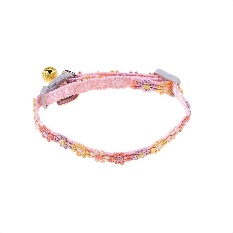 Cute Lovely Sweet Pet Collar Necklace Dog Cat Collar With Bell Pendant Adjustable Small Medium Dogs Puppy Safety Buckle Pet Supplies