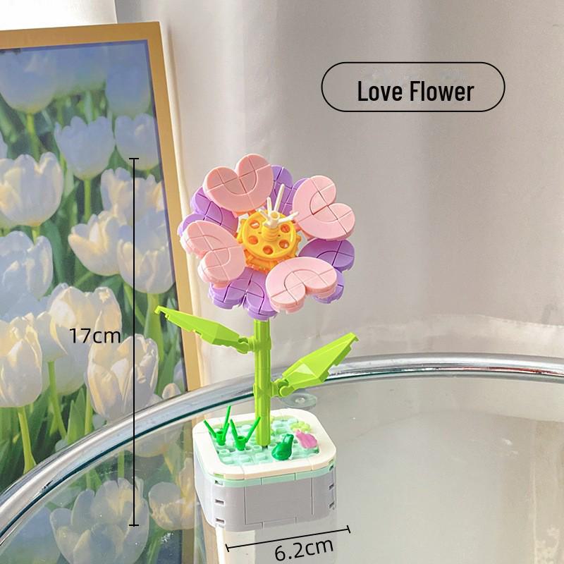 Lego-Compatible Succulent Potted Flower Building Blocks - Gifts for Children and Lovers