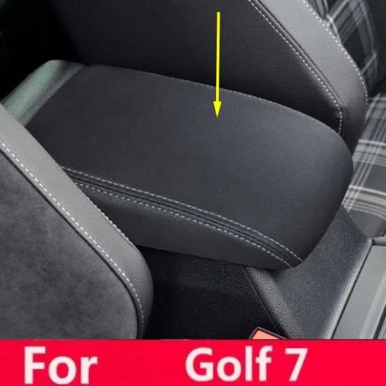 For VW Golf 7 2012 2013 2014 2015 2016 2017 2018 zied Microfibre Leather Center Armrest protect Cover car interior