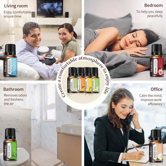 3 шт., 10 мл, набор водорастворимых ароматерапевтических масел, эфирное масло высокой концентрации для увлажнителей, диффузоров