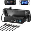 Док-станция, совместимая со Steam Deck, 6-в-1 док-станция для Steam Deck с HDMI 2.0 4K@60Hz, 3 порта USB 3.0, Gigabit Ethernet, станция быстрой зарядки
