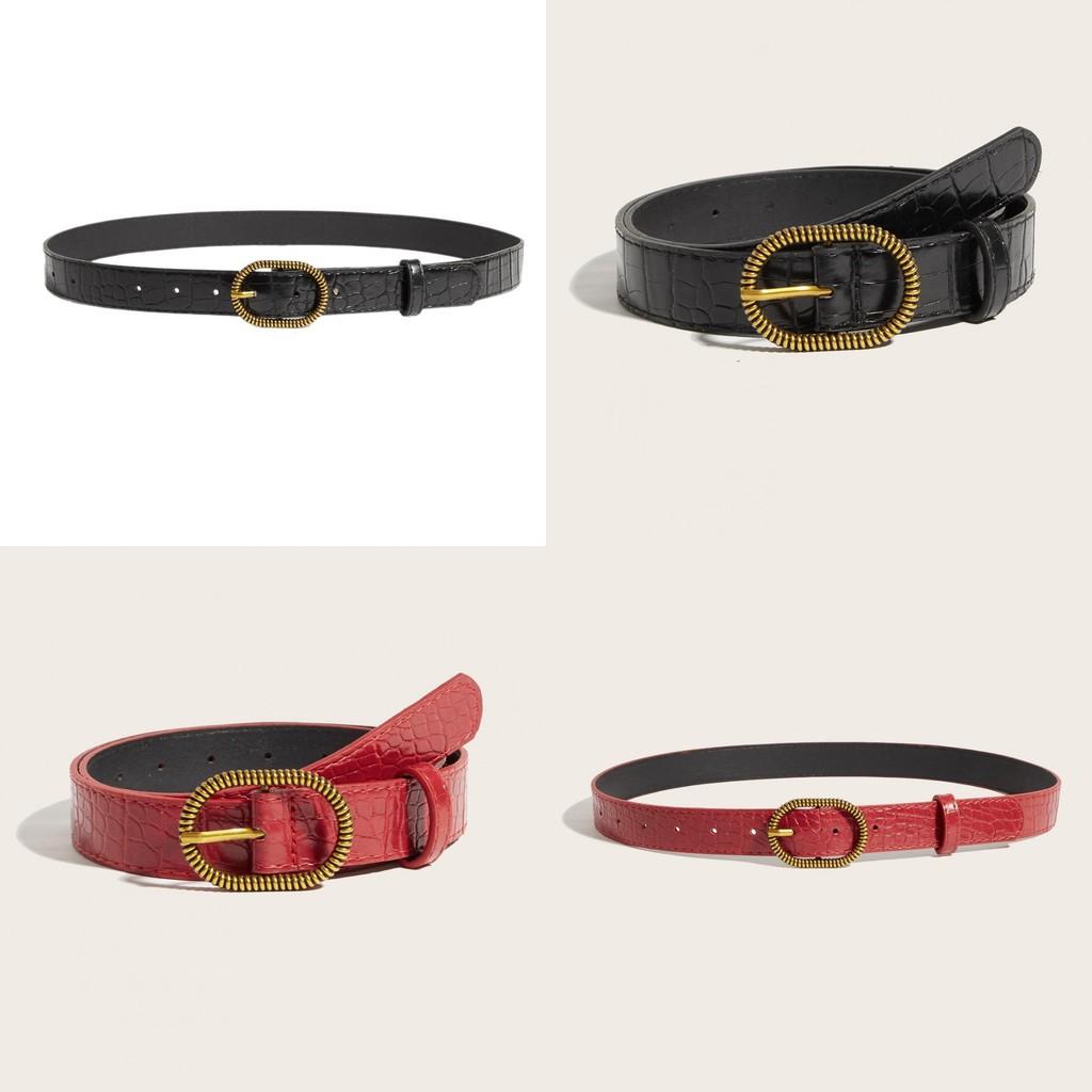 Ретро Y2k Женский кожаный ремень с дизайном компаса на резьбе для повседневной джинсовой одежды