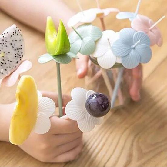 Практичные фруктовые зубочистки многоразовые пластиковые декоративные