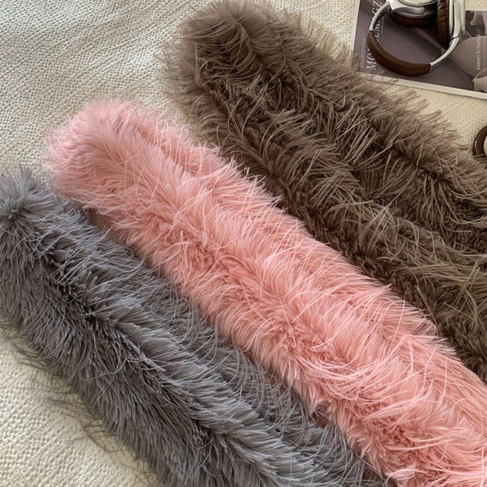 Thick Fluffy Plush Long Strip Scarf Party Ladies Tassels Scarves Korean Style Y2K Girl Scarf Women
