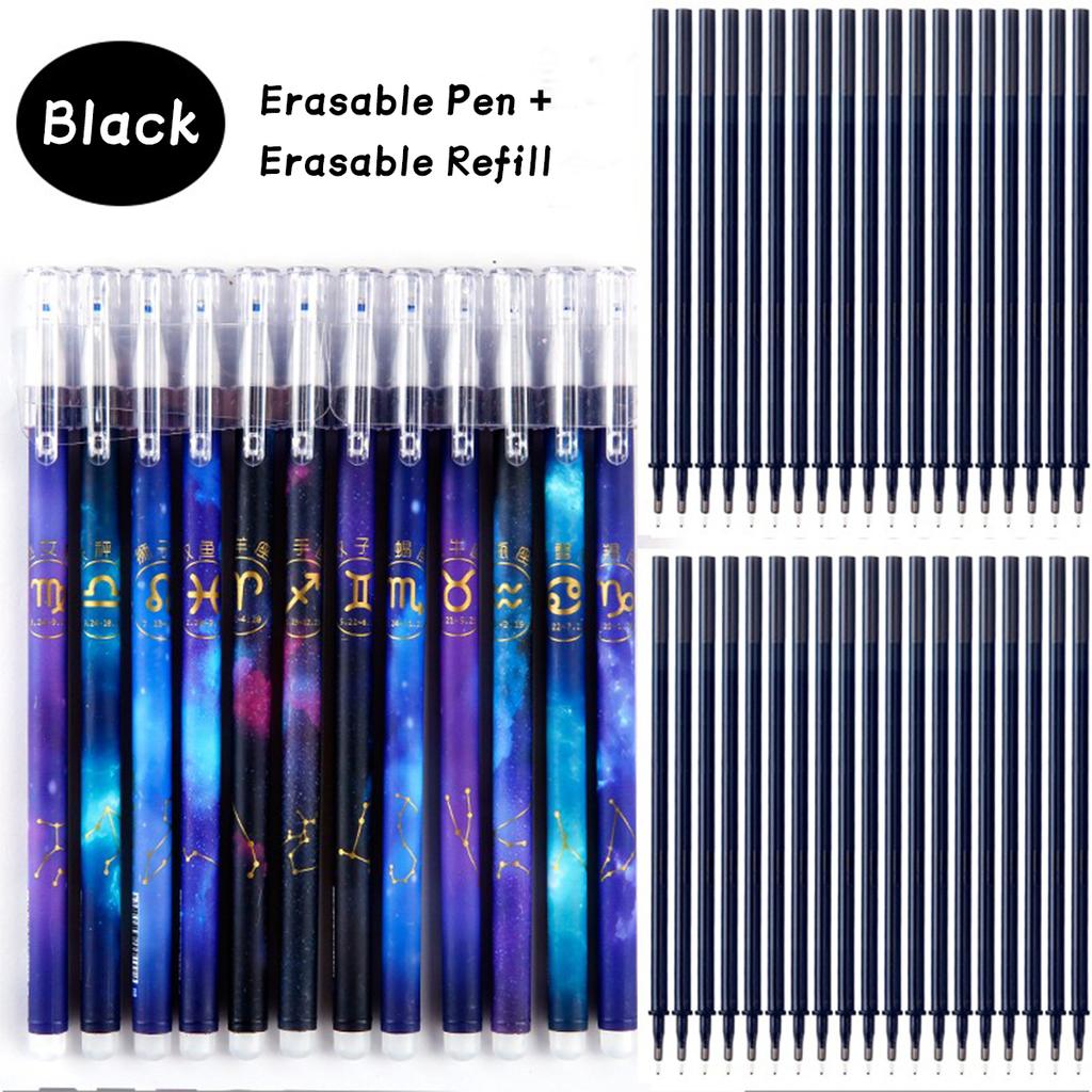 12 шт./коробка Стираемая гелевая ручка «Двенадцать созвездий» 0,5 Игла Полный стержень Шлифовка Термостираемая ручка Школьные офисные принадлежности