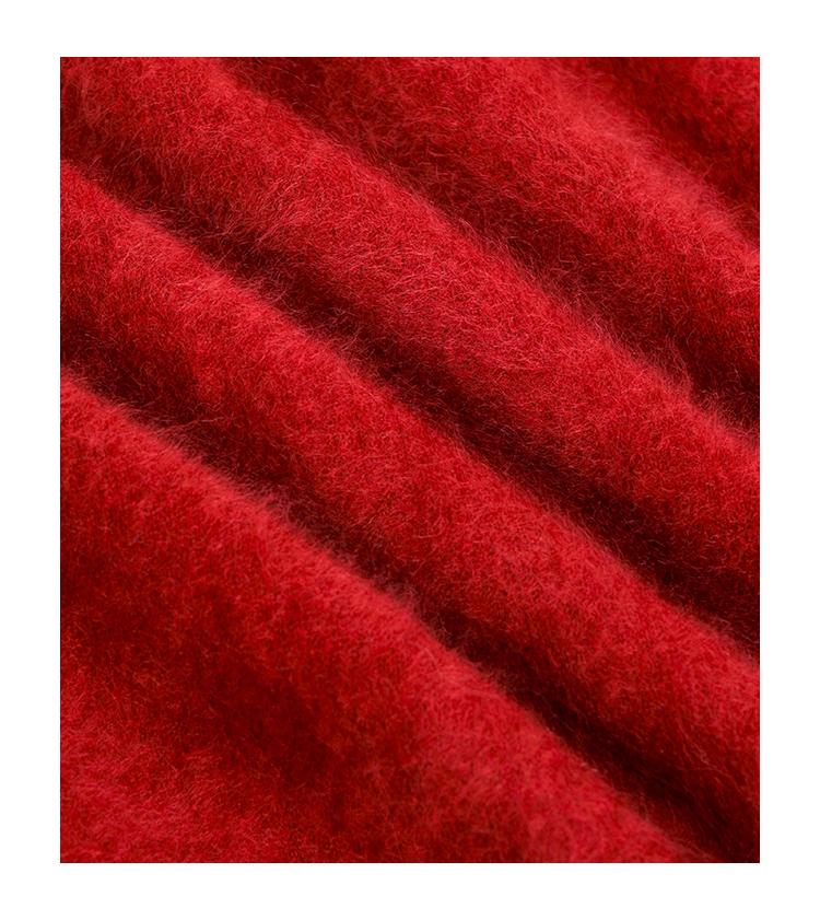 Women's Super Heavyweight Cashmere Blend Sweater with Faux Fur Fluff