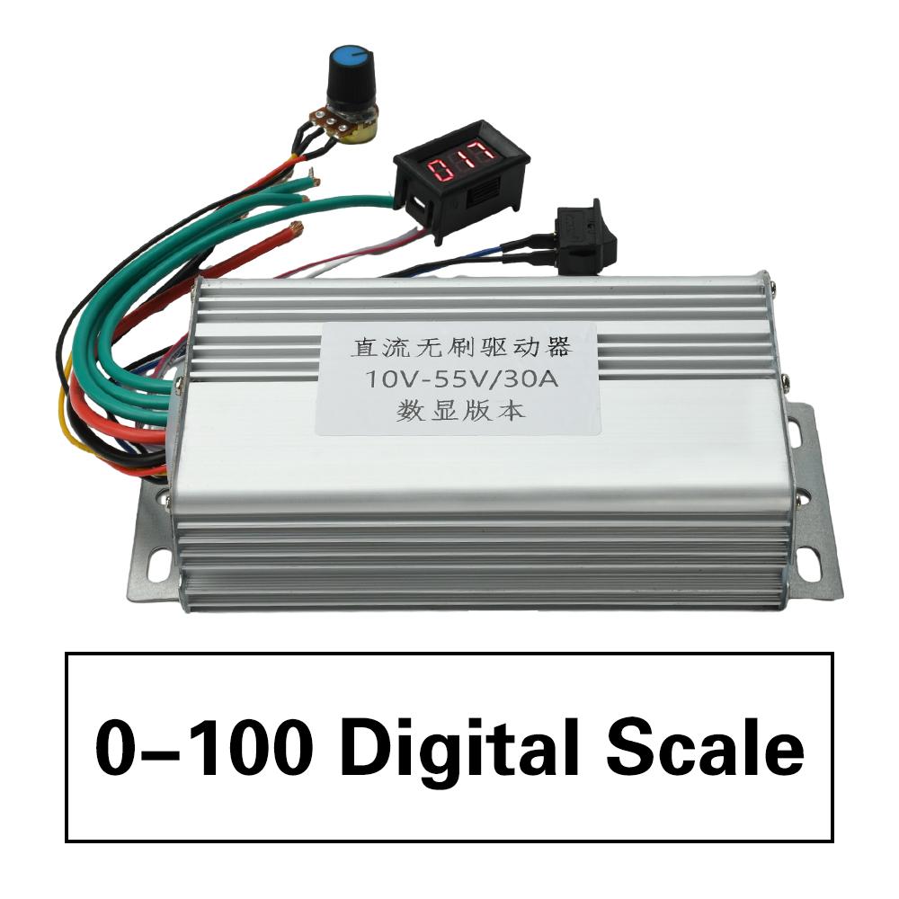 30A DC 10-55V Контроллер Бесколлекторного Двигателя Трехфазный Бесколлекторный ESC Цифровой Дисплей Регулятор Скорости Плата для DIY Проектов
