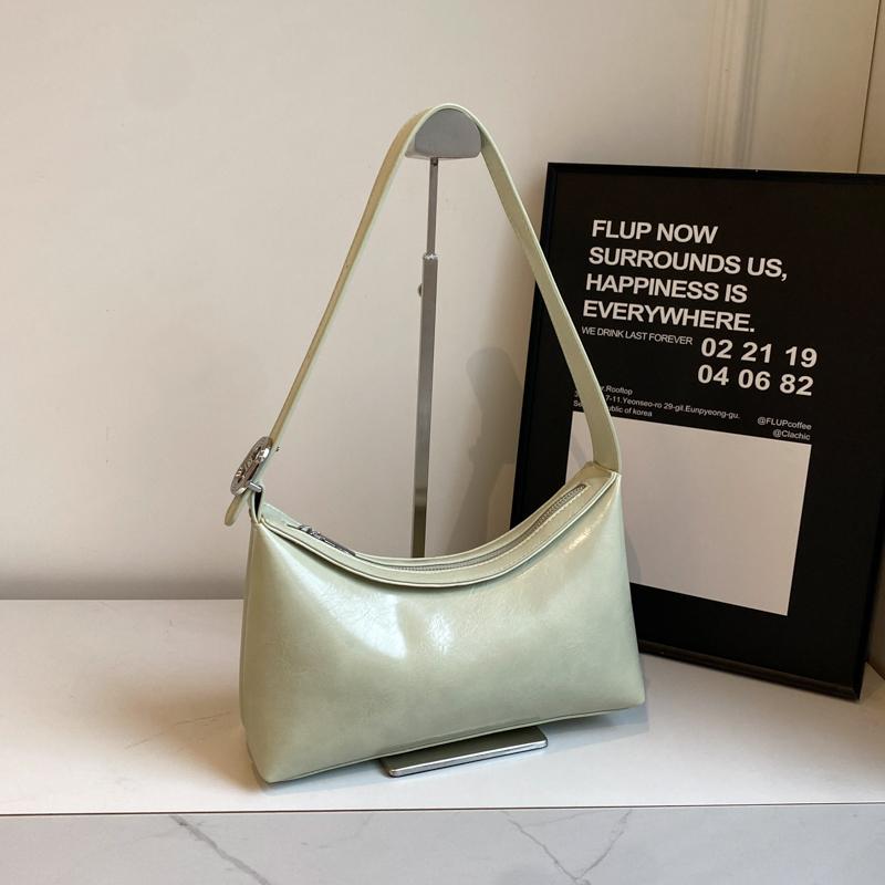 Простая сумка через плечо, женская, новая модная, однотонная, универсальная, наплечная сумка, французская, женская, мягкая, кожаная сумка