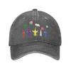 Washed Baseball Cap Cute Pikmins  Summer Hip Hop Hats For FeUnisex Unisex  Design Print Running Hippie Sun Snapback Cap