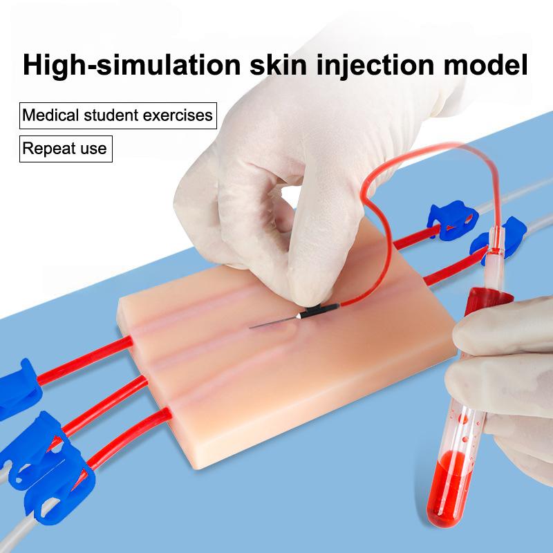 Medical Injection Practice Pad Silicone Wound Model for Blood Collection Return Training Clinical Simulation Student Kit