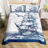 Astronauts Maritime Aircraft Freedom 3D Print Bedding Set Cozy Soft Duvet Cover King Queen Twin Size Birthday Gift Bedroom Decor