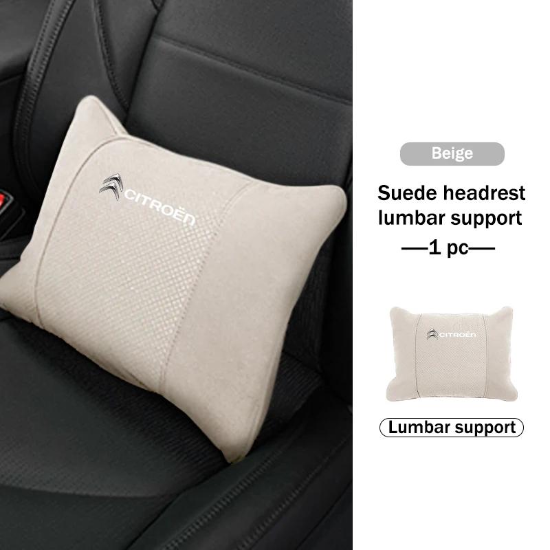 POOR1 Car Neck Pillow Lumbar Support Headrest Waist Lumbar Cushion For Citroen C4 C3 C5 C1 C2 C6 C4L DS3 DS4 Berlingo Picasso Jumper