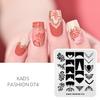 Nail Stamping Plates Fashion 074 Nail Art DIY Design Stamp Template French Geometric Feather Shape DesignFor Nails