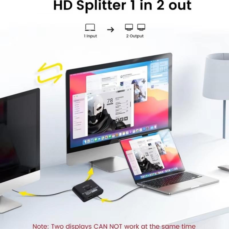 Переключатель HDTV 4K X 2K Двунаправленный 2 порта Переключатель-разветвитель HDTV Для ноутбука ПК PS3/4 ТВ-приставки К монитору ТВ Проектору Адаптер