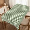 1 шт. Летняя ретро простая зеленая клетчатая скатерть, Маленькая свежая клетчатая печатная прямоугольная скатерть, Скатерть для вечеринки, Домашняя скатерть