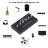 AU 602 6 Channel Stereo Mixer with 6.3mm   Input 2 Output 5 Times Amplification 30 Hour Battery for Home Theater Sound System
