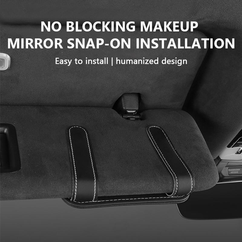 SEAMETAL Автомобильный держатель для очков из искусственной кожи, автомобильный интерьер, козырек от солнца, зажим для солнцезащитных очков