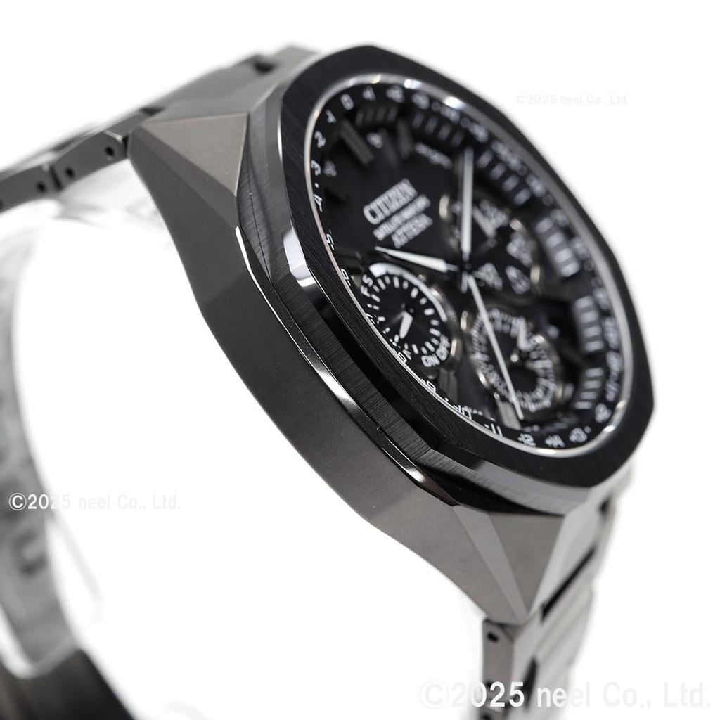 Часы Citizen Attesa Satellite Ceramic Black Titanium, Питание от света, Eco-Drive, GPS, Радиоуправление, Водонепроницаемые, Черные, Безель, Серия, CC4105-69E,