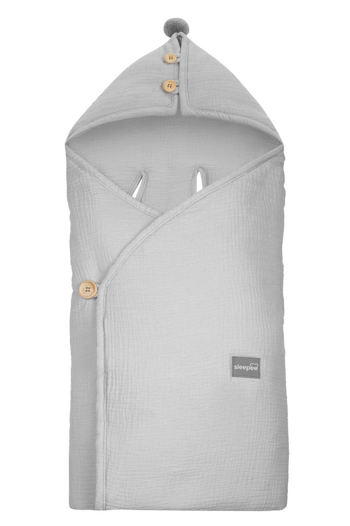 Muslin Wrap/Blanket For Car Seat Grey