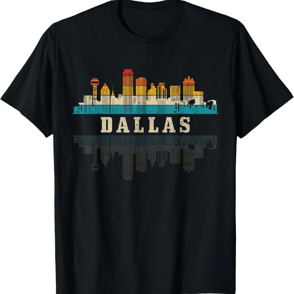 Dallas Skyline Texas TX Vintage Pride Retro T-Shirt