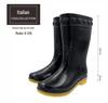 Мужские нескользящие водонепроницаемые высокие резиновые сапоги с бархатистым хлопком, устойчивые к кислотам и щелочам.