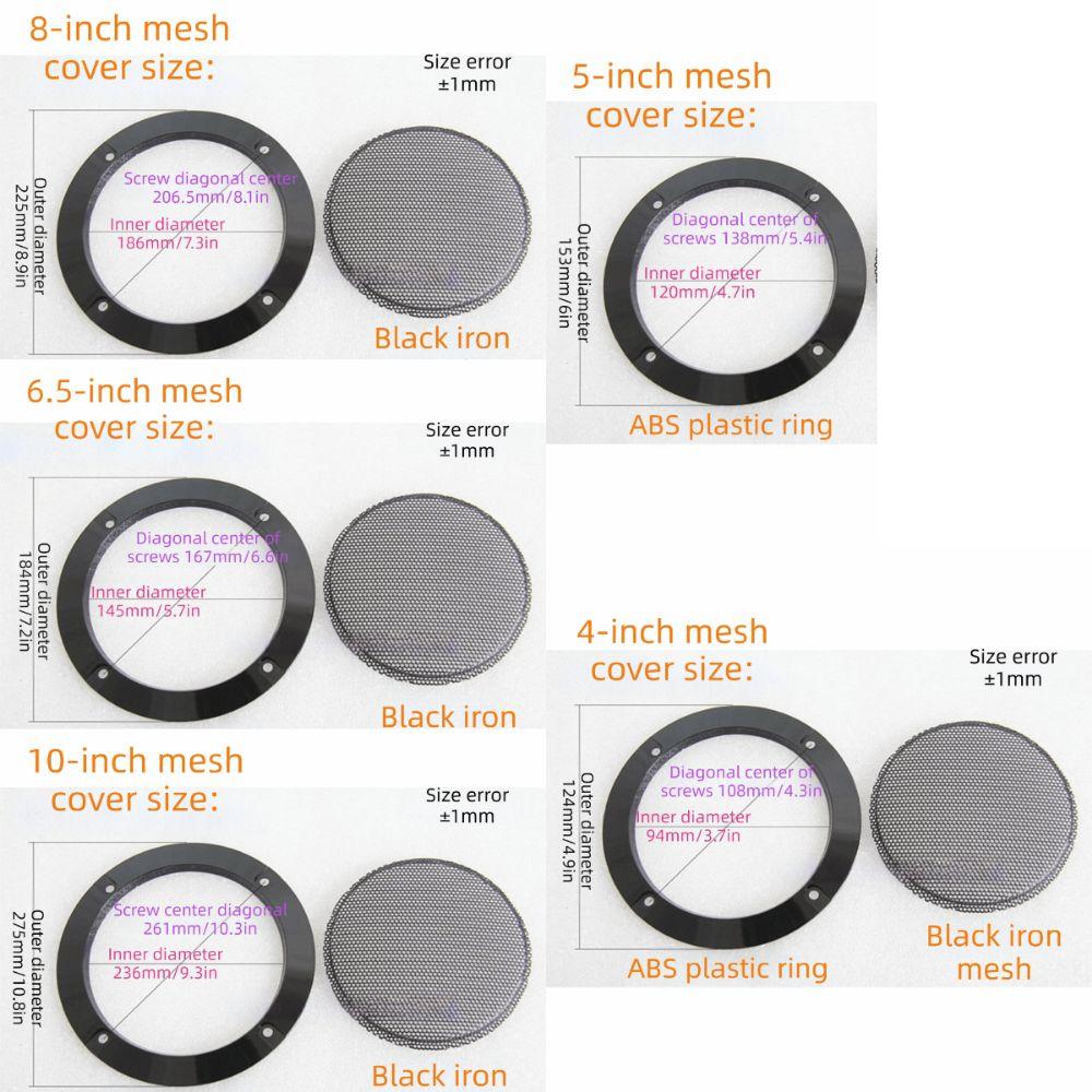 Plastic Frame Speaker Grille Metal Iron Wire Speaker Face Shield Mesh Net Cover Indoor Use