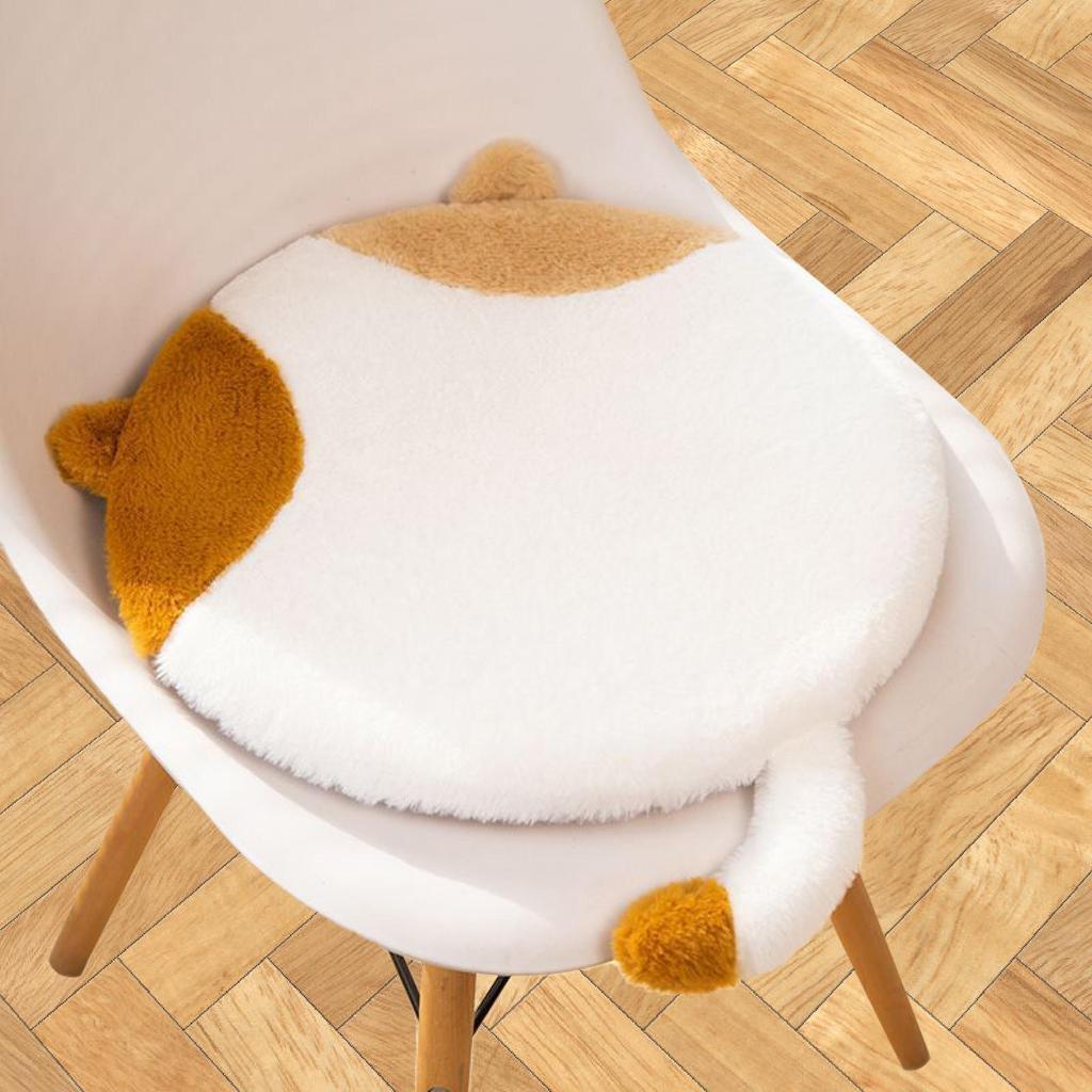 Cat Shaped Seat Cushion Comfortable Portable Convenient Adorable Office Chair Cushion for Bedroom Apartment Balcony Office Car