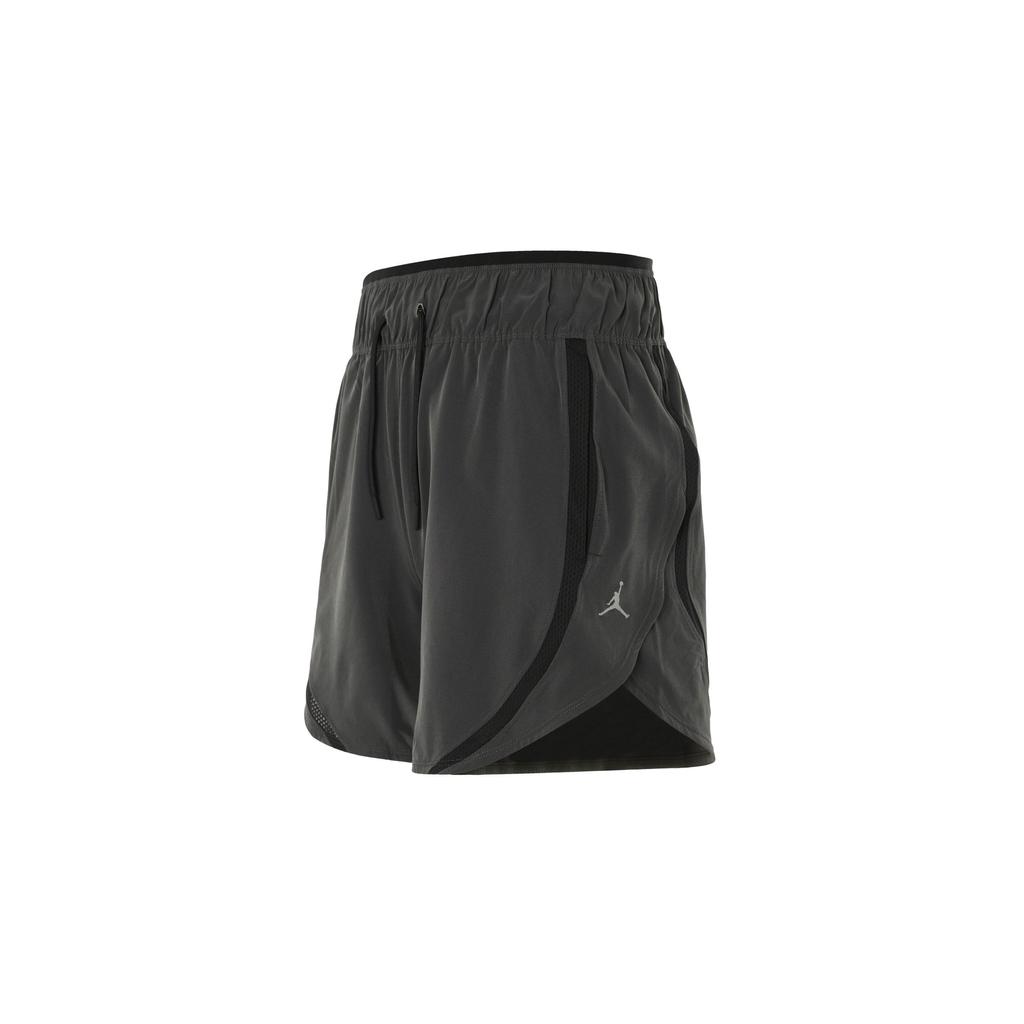 Jordan Solid Color Logo Print High Waist Straight Leg Shorts Women Shorts Black DQ4456-010