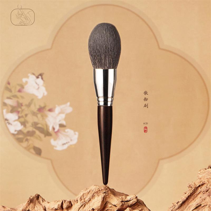 1pc High end Pro Fox hair mix goat hair Big Powder Makeup brushes Powder Contour Make up brushes Blackwood pencil beauty H31