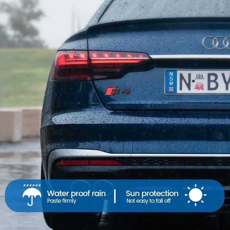 3D Metal Glossy Black S Logo Car Rear Trunk Emblem Badge Decal For Audi S3 S4 S5 S6 S7 S8 Sticker Car accessories
