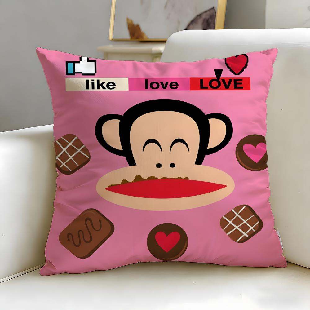 classic brand Paul Frank Cushion Cover Soft EasyWash Pillow Case Versatile for Couch Bed Travel and Office
