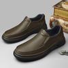 Модные винтажные мужские деловые повседневные туфли ручной работы из натуральной кожи 2025 Новые противоскользящие мягкая подошва Легкие для ежедневного ношения Мужские классические туфли