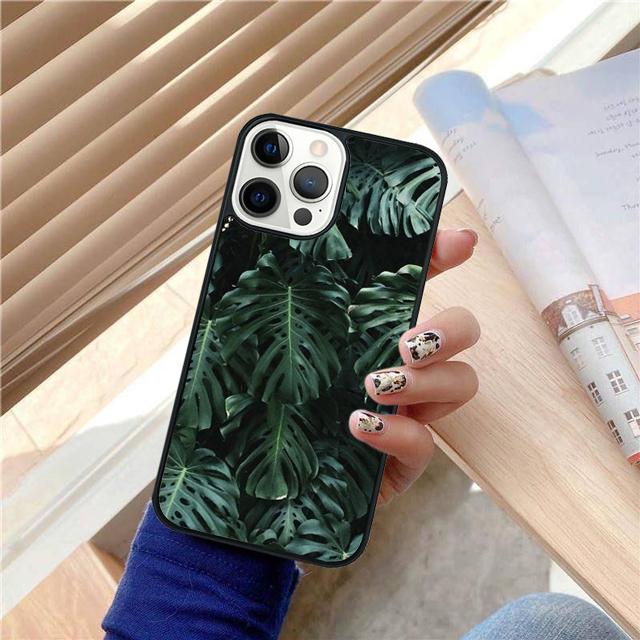 Чехол для телефона Монстера Цветок Тропические Зеленые Листья Для iPhone 17 Air 15 16 Чехол 14 13 Pro Max 12 11 Pro Max Max Plus