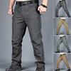 Men Tactical Training Pants Cotton Linen Blend Multiple Pocket Urban Commuter Cargo Trousers Slim Fit Joggers for Work Exercise Outdoor Fishing