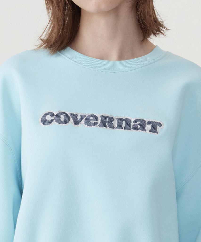 COVERNAT WOMAN Cooper Logo Sweatshirt Sky Blue