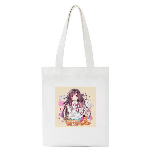 Холщовая сумка для покупок с героями мультфильмов Mikan Tsumiki, японское аниме, женская сумка на плечо, эко-сумка, многоразовые сумки для покупок для продуктов