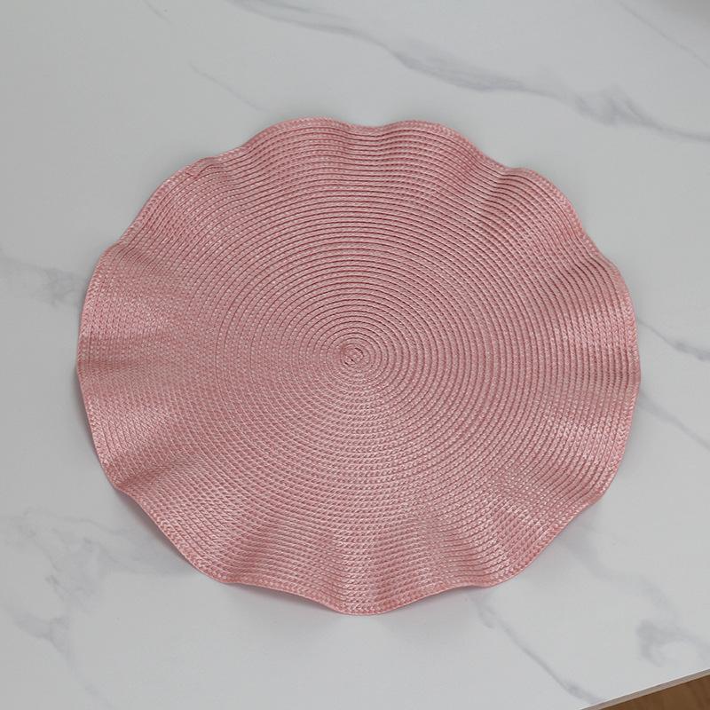 6 Pcs Round Braided Placemats, Washable Heat Resistant Table Mats Non-Slip for Party Wedding Thanksgiving Christmas Table Decor