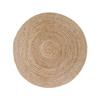 Broom Rug, Ø120 Cm, Natural Dyed Jute.