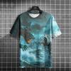 Full Print Animal Dragon Tiger Graphic T Shirt For Men Summer Short Sleeve 3d Print Men's T-Shirts