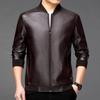 Baseball Collar Leather Jacket for Men Autumn and Winter New Korean Style Slim Casual Motorcycle Jacket Jacket