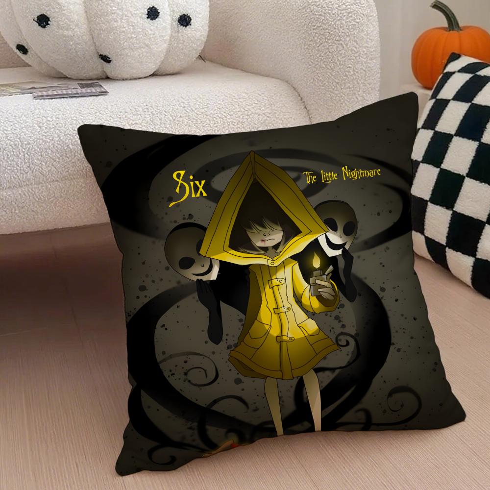Триллер ИГРА LLittle Nightmares Наволочка Чехол для подушки-плед Скрытая пуговица Прочный полиэстер Подушка на стул