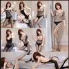 Yao Lemei Transparent Crotchless Bodystocking Lingerie Set