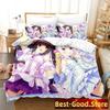 Милый комплект постельного белья Nekopara Пододеяльник Простыня Печатный комплект для кровати Наволочка Кровать Полный Queen King Размер Одеяло Спальня